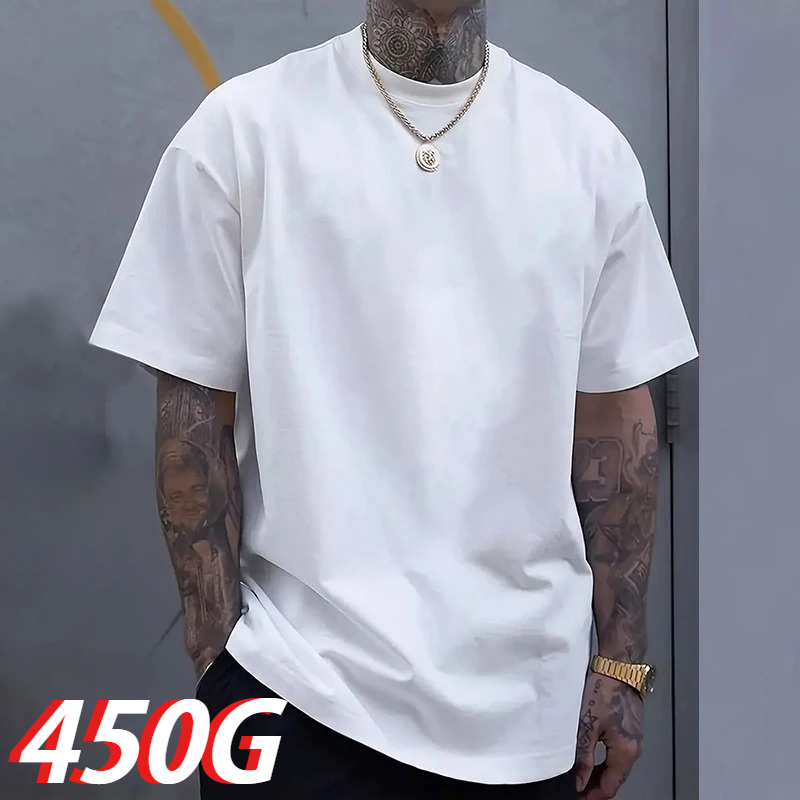 Black 450g Heavyweight Cotton  – Undershirt Crew Neck recenzja i cena