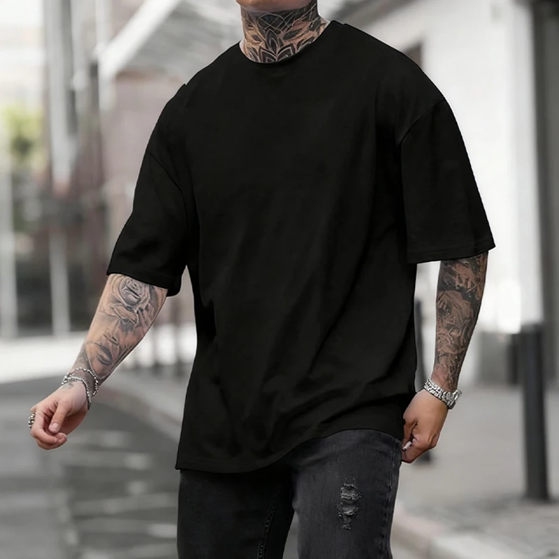 Black 450g Heavyweight Cotton  – Undershirt Crew Neck recenzja i cena