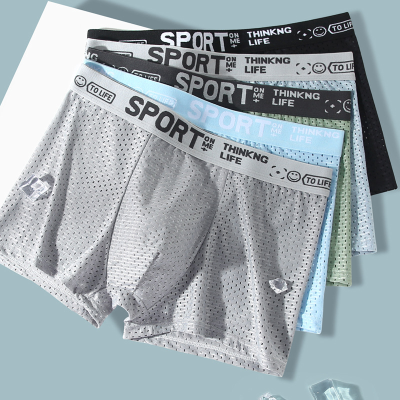 5PCS Men's Ice Silk Mesh Boxer – Mesh Sport Boxer recenzja i cena