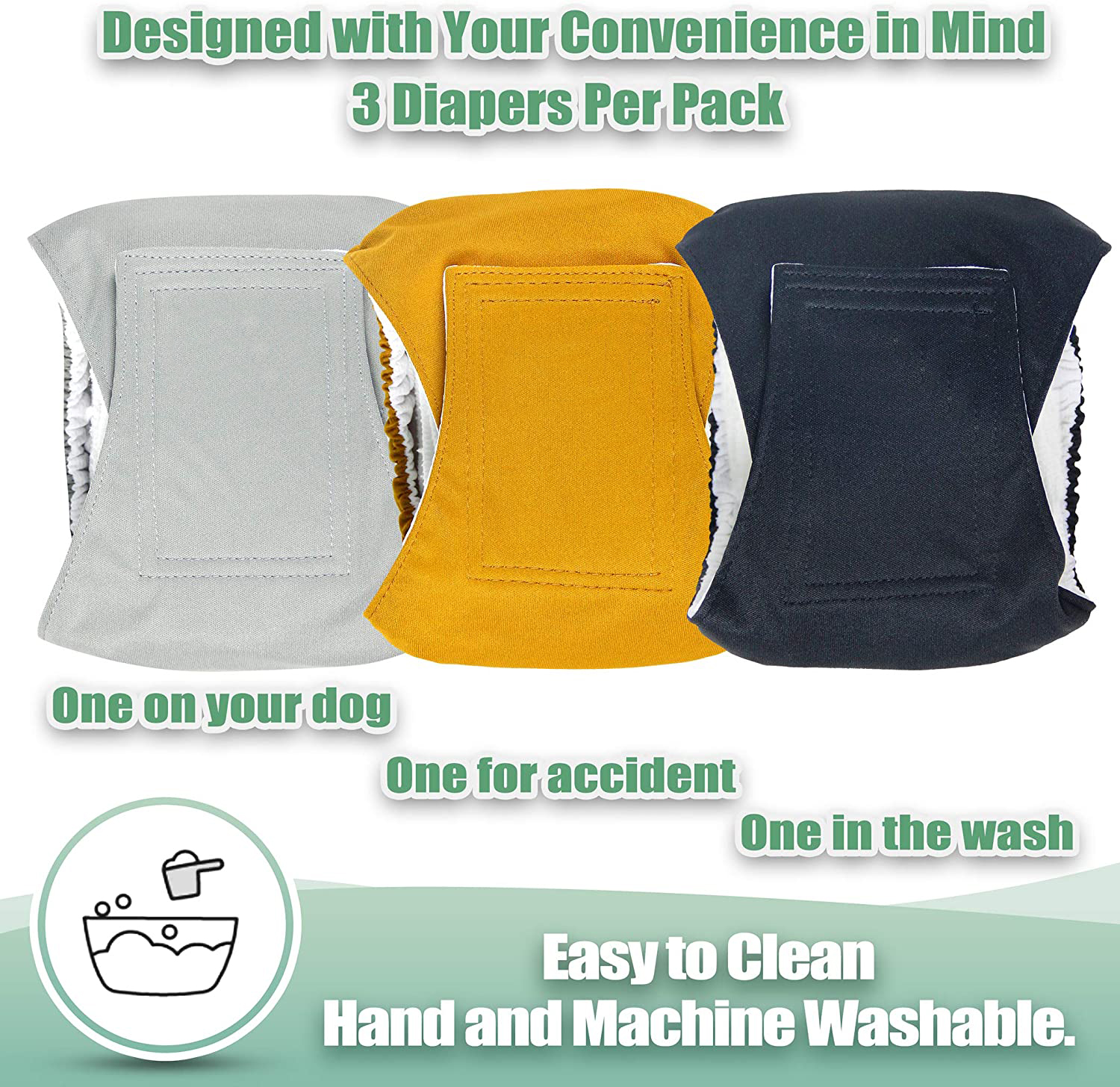 3 Pack Dog Belly Bands Washabl – Multi Pack Underwear recenzja i cena