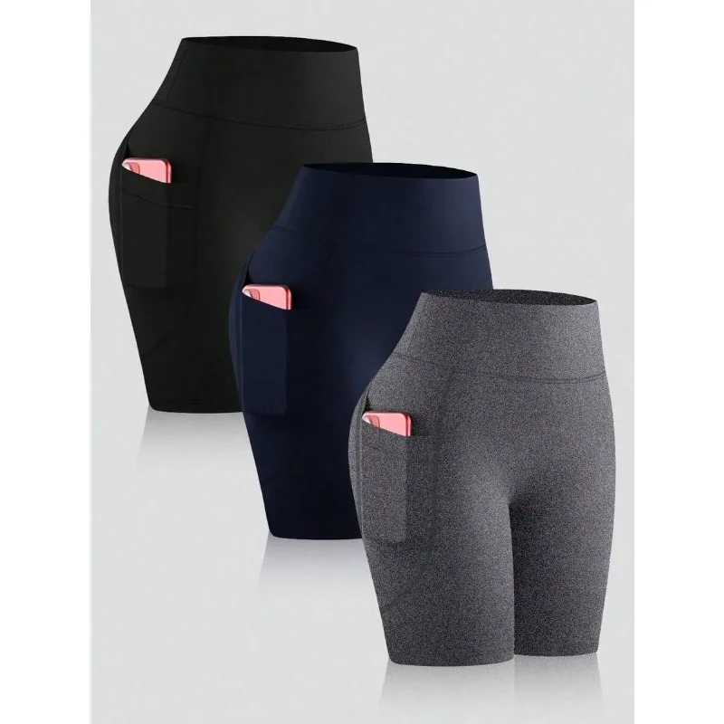 High Waist Yoga Shorts 3Pcs Se – Compression Shorts Athletes recenzja i cena